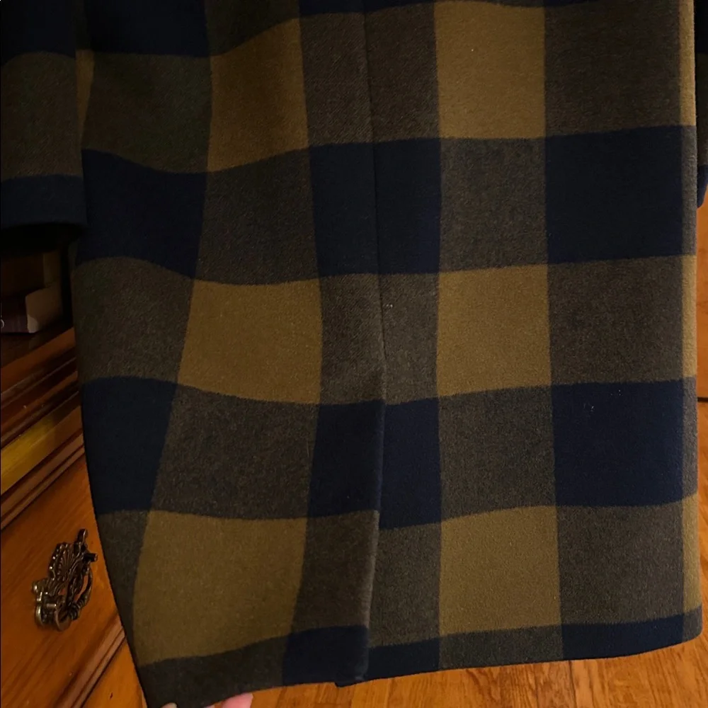 Madewell Elmcourt women’s plaid wool Trench Coat size S #Taylor Swift #Evermore - Picture 9 of 11